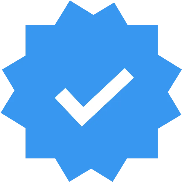 Instagram verified blue icon